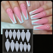 Reusable Nail Art Stencils for French Manicure