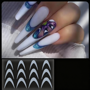 Reusable Nail Art Stencils for French Manicure