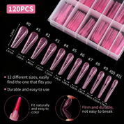 120PCS Multi-Size Nail Extension Tips Set