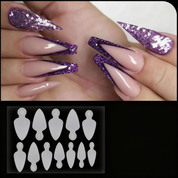 Reusable Nail Art Stencils for French Manicure
