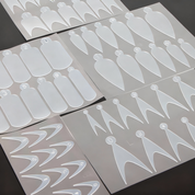 Reusable Nail Art Stencils for French Manicure