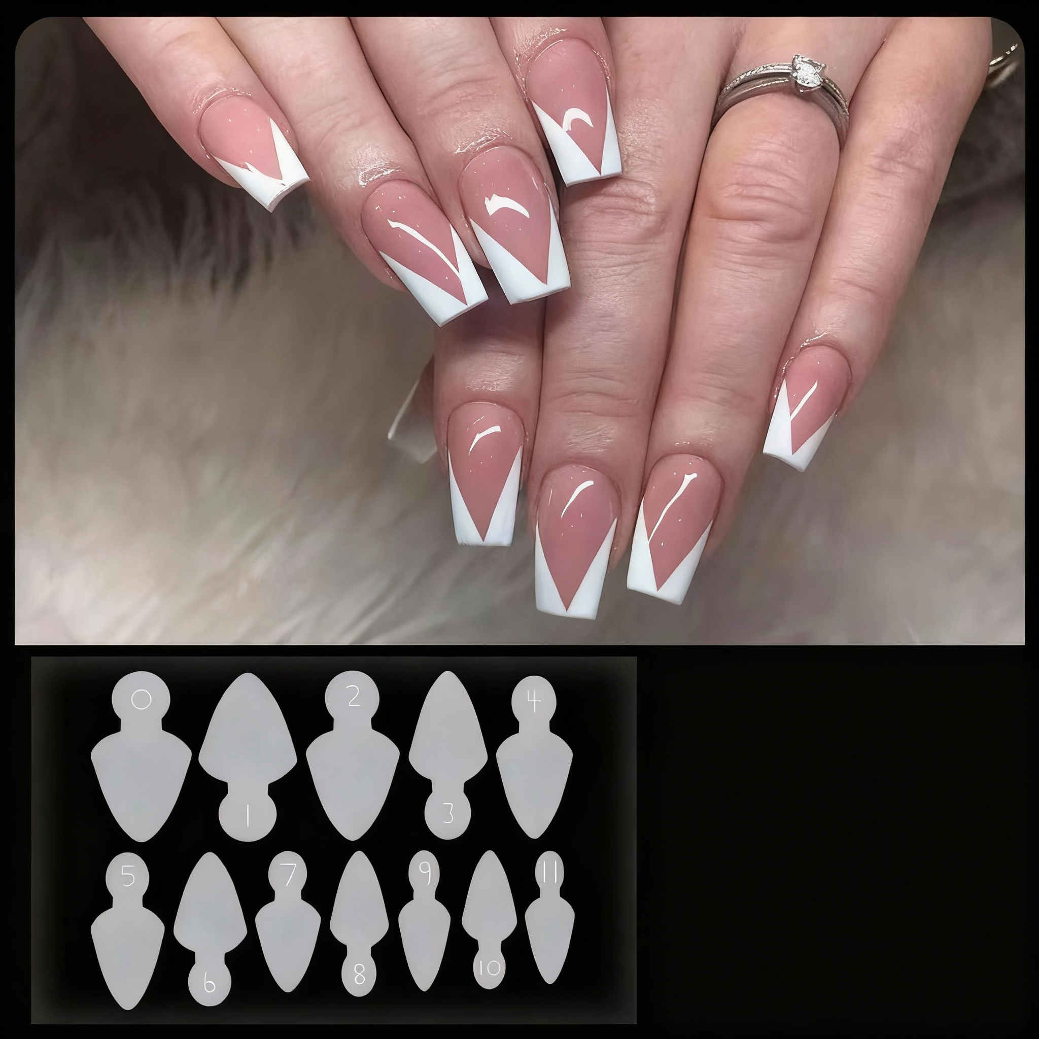 Reusable Nail Art Stencils for French Manicure