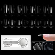 16 Sizes Semi-Matte Nail Tips — Seamless Salon-Quality Press-Ons for Trendy Nails