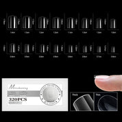 16 Sizes Semi-Matte Nail Tips — Seamless Salon-Quality Press-Ons for Trendy Nails