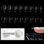 16 Sizes Semi-Matte Nail Tips — Seamless Salon-Quality Press-Ons for Trendy Nails