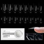 16 Sizes Semi-Matte Nail Tips — Seamless Salon-Quality Press-Ons for Trendy Nails