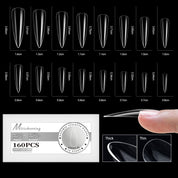 16 Sizes Semi-Matte Nail Tips — Seamless Salon-Quality Press-Ons for Trendy Nails