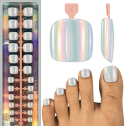 120PCS Electroplated Toenail Set – Pre-sized S/M/L